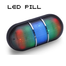 Portable Wireless Pill Bluetooth Lautsprecher mit LED-Licht